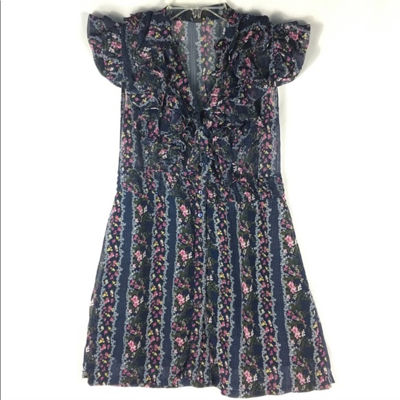 Forever 21 Dresses & Skirts - 🛍 Forever 21 Blue Ruffle Floral Dress